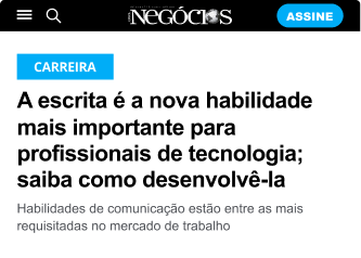 A escrita é a nova habilidade mais importante para profissionais de tecnologia; saiba como desenvolvê-la
