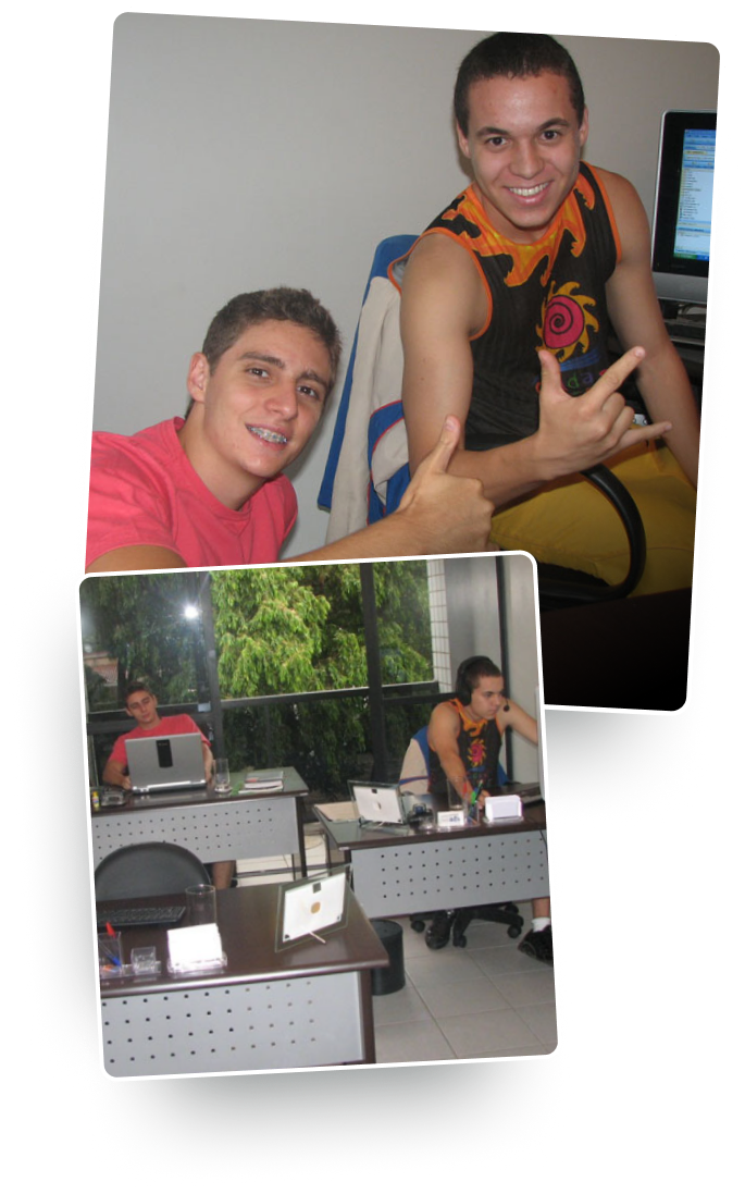 Leandro e Ruy nos primeiros anos